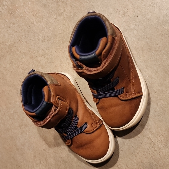 WONDER NATION Kids Brown Hi-Top Boots Size 5 - Picture 3 of 7